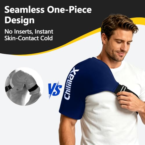 Shoulder Ice Pack Wrap for Rotator Cuff Cold Therapy Brace 2Pack - color: 2pcs Xlarge-blue
