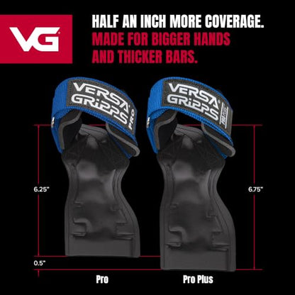 Versa Gripps® PRO Wrist Straps, Train Better - color: Black, size: X-Small Plus: 5" - 6"