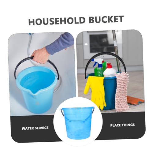 Beaupretty Plastic Water Bucket Handle Portable Multipurpose Storage Container for Home Thickened Plastic for Water Paint Laundry