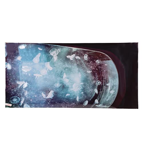 Aquarium Background PVC 3D Fish Tank Decoration, Self Adhesive Aquarium Sticker with Realistic Pattern, Tear Background for Freshwater Saltwater Tanks (61 * 30CM) - style: 61*30CM