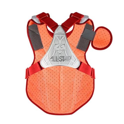 All-Star Adult PHX Paige Halstead Fastpitch Softball Chest Protector - color: White/Scarlet, size: Small