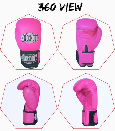 Kids Boxing Gloves for Training, Youth Punching Bag Gloves Age 4-15 | boys & girls, Wide hook-and-loop wrist strap, High-density foam padding, boxing, kickboxing, MMA, Muay Thai, fitness training - color: Pink, size: 8 oz