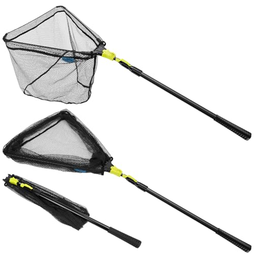 Fishing Net, SANLIKE Fishing Gear and Equipment, Fishing Net with Handle, Fly Fishing Net, Fly Fishing Accessories - size: 98 inch