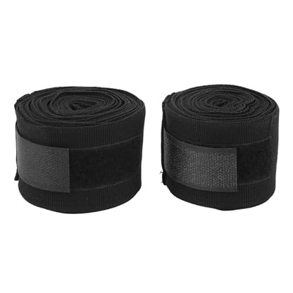 YOUTHINK Boxing Hand Wraps, Kickboxing Bandages, 16.8 Ft (5m) Long, Cotton Material, Quick Drying, SemiStretchable (Black)