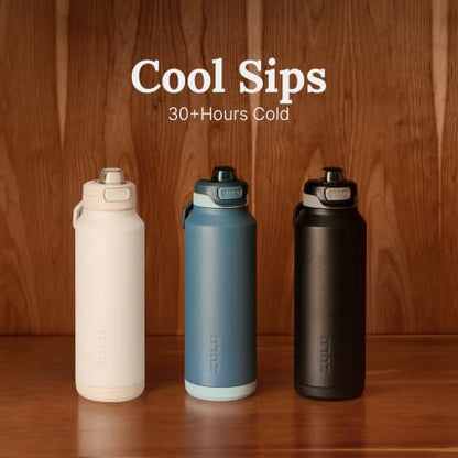 ZULU Powerfill Pro 40oz Stainless Steel Sip or Chug Water Bottle, Sherbert - color: Sherbert, style: 40oz