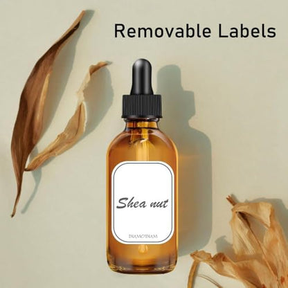Dropper Bottle 2 oz, 2 pack Amber Glass Eye Dropper Bottles with Labels and Funnel, Tincture Bottle with Measured Dropper - Leakproof Essential Oils Bottles for Health, Personal Care & Beauty - color: Amber