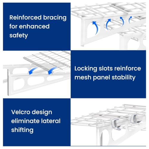 FLEXIMOUNTS 2-Pack Garage Shelving with Hooks, 2x6ft Storage Shelves, White - color: White, size: 2 pack-2x6 ft w/hooks
