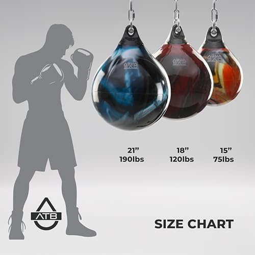 Aqua Training Bag 15" 75 Pound Heavy Punching Bag - color: Bad Boy Blue