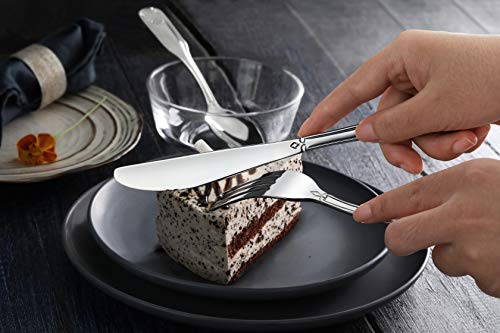 New Star Foodservice Shell Pattern 18/0 Stainless Steel Dinner Knife, 8.6-Inch, Set of 12, Commercial Grade - size: Dinner Knife (8.6-inch)