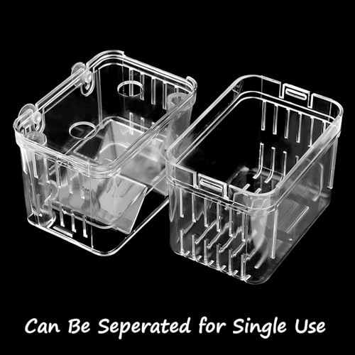 Petzilla in-Tank Aquarium Breeder Box for Fish Tank, Breeding Incubator for Small Fish Hatchery, Acrylic Divider for Shrimp Clownfish Aggressive Injured Fish (Large) - size: Large