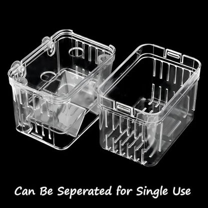 Petzilla in-Tank Aquarium Breeder Box for Fish Tank, Breeding Incubator for Small Fish Hatchery, Acrylic Divider for Shrimp Clownfish Aggressive Injured Fish (Small) - size: Small