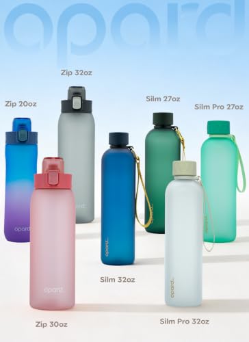 Opard Zip 32oz Plastic Water Bottle Dishwasher Safe, Leakproof Flip-Top Lid, BPA Free Tritan, Wide Mouth Reusable Sports Water Bottle for Gym Hiking Commuting Outdoor Travel and School - color: Clear Cream, style: 32 Ounces
