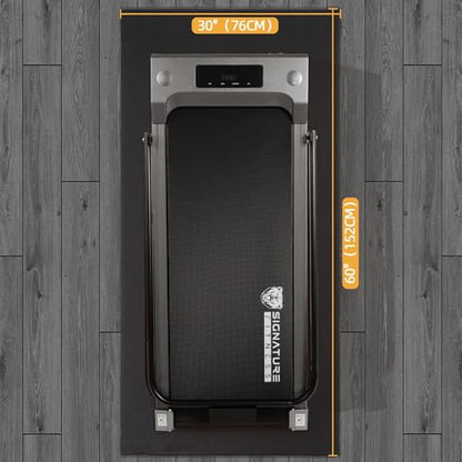 Fitvids High Density 1/4-Inch Thick Gym Equipment Mat, Non-Slip Floor Protection for Heavy Exercise, Treadmill and Bike Mat in Multiple Sizes - size: 30" x 60" (2.5 x 5FT)