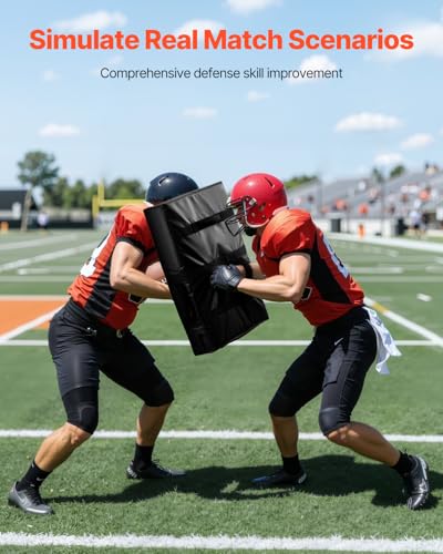 VEVOR PVC Step Over Dummy, High-Density Sponge Blocking Pad Equipment, Heavy Duty Tackle Dummies with Handles, Great for Footwork Drills Sports Training Practice - size: 1PC 24*16inch Blocking Pad