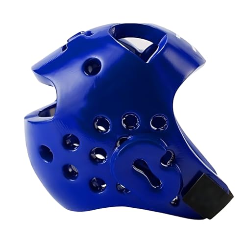 Youth & Adults Taekwondo Karate Headgear MMA Martial Arts Helmet, Soft Head Gear for Martial Art Grappling Muay Thai Kickboxing Taekwondo - color: BLUE, size: X-Large