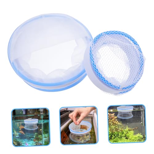 SUPVOX Guppy Breeding Box 6.49X6.49X4.13In Floating Mesh Aquarium Isolation Tank Divider Transparent Hatchery Net for Fish Fry Spawning and Monitoring