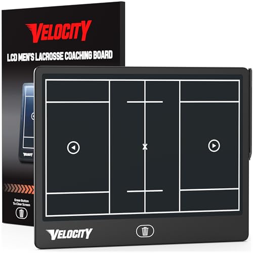 Velocity - Men's Lacrosse LCD Coaching Board - Black - style: Men's Lacrosse