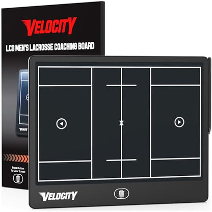 Velocity - Men's Lacrosse LCD Coaching Board - Black - style: Men's Lacrosse
