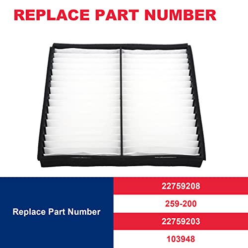 Cabin Air Filter Kit Fits for 2007-2014 GMC Chevy Silverado Sierra Tahoe Yukon Suburban Cadilac Escalade,Replaces# 22759208 259-200 22759203 103948 Cabin Air Filter Retrofit Kit