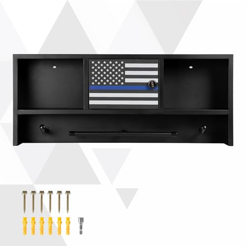 Neoaider Wall Mounted Police Gear Rack 36” x 4” x 15”, Police Hanger