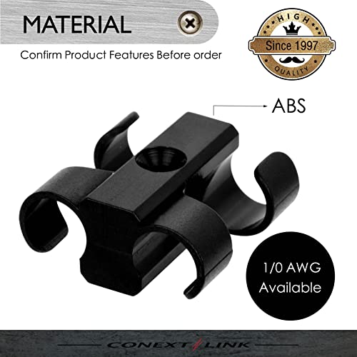CCD0-4 Dual Cable Clip Clamp Fastening Wire Management 4 Pack (Dual 1/0 Gauge) - size: Dual 1/0 Gauge