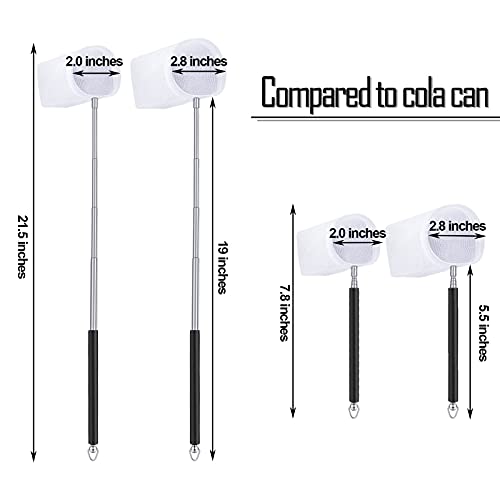 4 Pieces Fish Tank Shrimp Net Extendable Handle Shrimp Net Stainless Steel Small Aquarium Catch Mesh with Adjustable Handle for Aquarium Fish Tank Pond