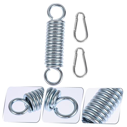 Stainless Steel Hammock Spring Hook Set for Outdoor Hanging Chair - color: Silver