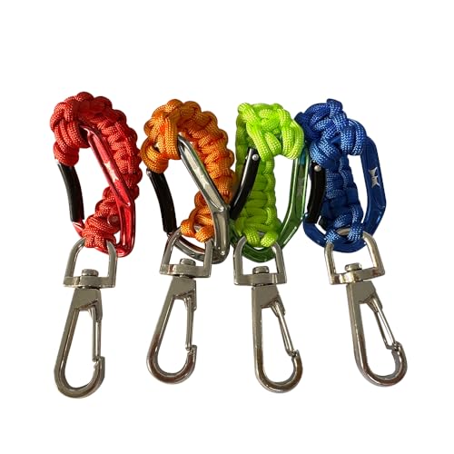 HERCULES Paracord Keychain Set – 2 Pack Lanyard Rope with Aluminum Clip, Durable Paracord Wrist Strap for Outdoor Activities, Royal Blue - style: Royal Blue