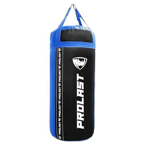 4Ft XL 135Lb Heavy Punching Kicking Bag for Adults, Boxing, MMA, Martial Arts, Muay Thai, Strength Training Equipment - color: Black / Blue, size: Filled