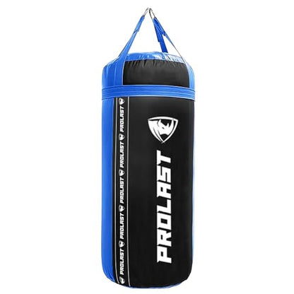 4Ft XL 135Lb Heavy Punching Kicking Bag for Adults, Boxing, MMA, Martial Arts, Muay Thai, Strength Training Equipment - color: Black / Blue, size: Unfilled