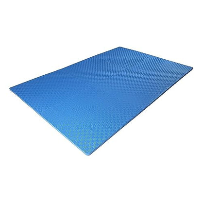 BalanceFrom Puzzle Exercise Mat 1" Thick, EVA Interlocking Foam Floor - color: Blue, style: One Inch Thick, 24 Square Feet