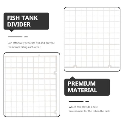 6 Pcs Aquarium Grid Dividers Fish Tank Partition Boards with Filter Tray White 30x30cm Bottom Isolation for Breeding and Tank Separation
