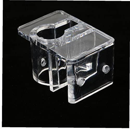 1 Set Clear Acrylic Aquarium Reef Tank Pipe Tube Holder Clip for 12mm/16mm Tubing, Tank Mounted