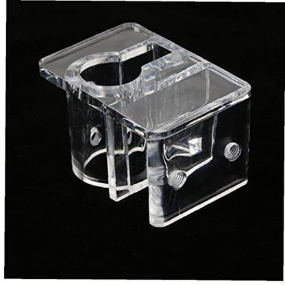 1 Set Clear Acrylic Aquarium Reef Tank Pipe Tube Holder Clip for 12mm/16mm Tubing, Tank Mounted