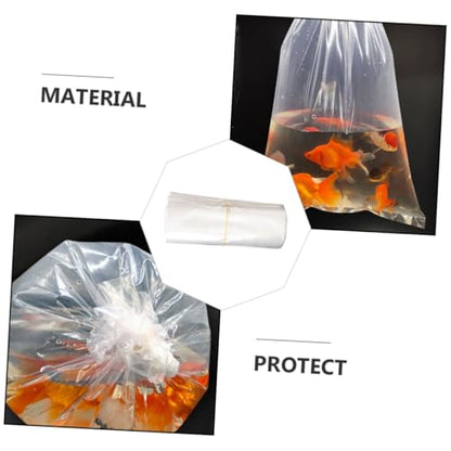 SMASOLO 50Pcs Leak Live Fish Transport Bags Plastic Bags for Shipping Display Transport Ldpe Material for Aquarium Use