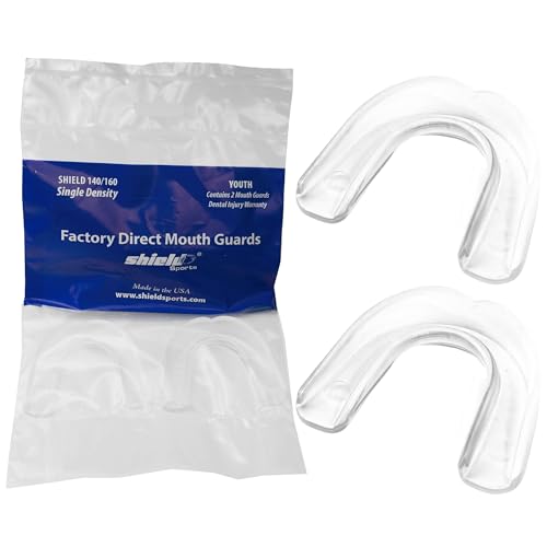 Shield Sports Single Density Mouth Guard 2 Pack,YOUTH
