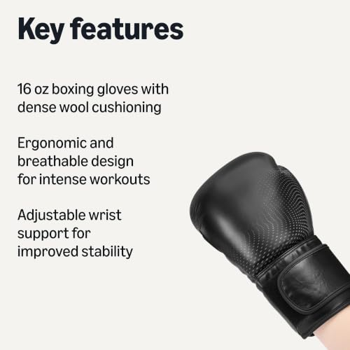 Amazon Basics Boxing Gloves for Men & Women, Sparring, Training, Muay Thai, Kickboxing, MMA - size: 16oz