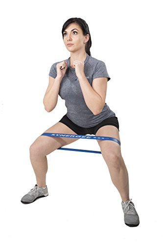 Synergee Mini Loop Bands – Resistance Bands for Home or Gym - color: f) Red 10 Pack