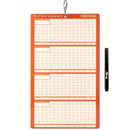 Murray Sporting Goods Baseball Team Colors Dry Erase Coaches Clipboard - style: Orange