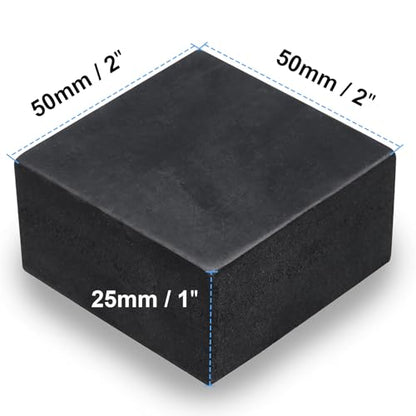 Rubber Blocks Anti-Vibration Hard Pads 2"/ 50mm Square Non-Slip Vibration Damping Mats for HVAC Air Compressor AC Units - 4 PCS 2" x 2" x 1" (25mm TH) - size: 1"/ 25mm Thickness