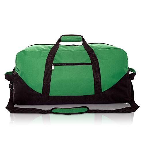 DALIX 25" Big Adventure Large Gym Sports Duffle Bag (Black Grey Navy Blue Red Camo) - color: Dark Green