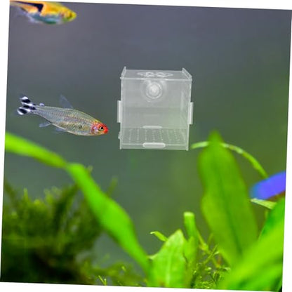 VANZACK Aquarium Fish Breeding Box Acrylic Isolation Tank for Fish and Shrimp Dual-Purpose Incubator with Cups Compact Design for Betta Acclimation and Separation