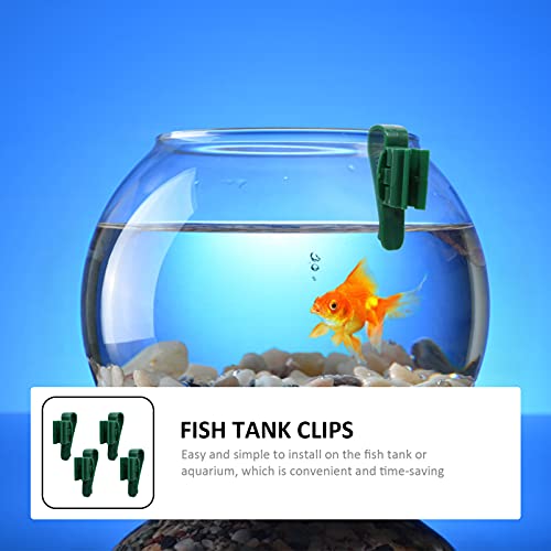 balacoo 4pcs Plastic Aquarium Clips for Fish Tank Hose Holder Multi-functional Fixing Clamps for Inlet Outlet Tubes Water Pipe Fixing