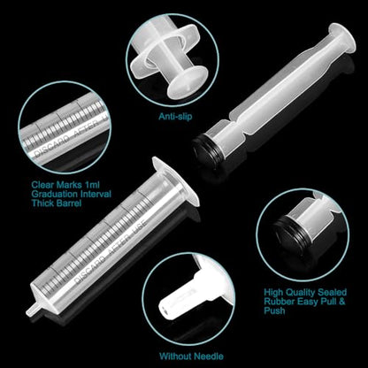 4 Pack Plastic 30ml Syringes with Cap, Sterile Syringe Individually Packaged for Labs, Liquid Measuring, Feeding Pets, Oil or Glue Applicator - style: 30ml