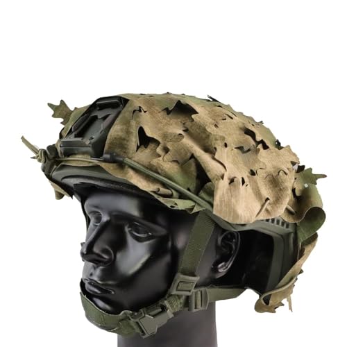 Tactical Helmet Cover Breathable Mesh Camo Camouflage Helmet Cover Great for Tactical Military Gear Combat Fast Helmet - color: FG