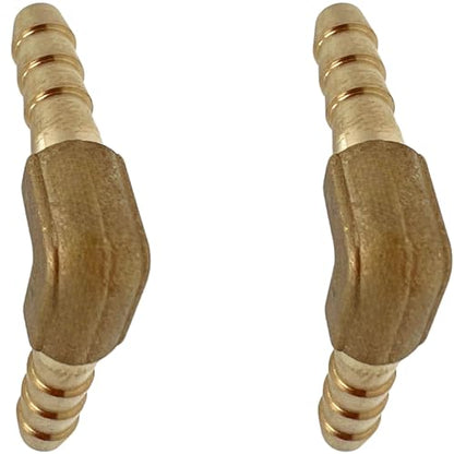 2PCS Brass 1/8" x 1/8" Hose Barb Fitting Barbed 90 Degree Elbow Connector L Right Angle Barbed Fitting by CX WONDERLAND - size: 1/8" Hose Barb