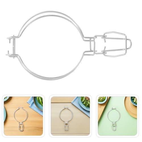 SUPVOX 6pcs Stainless Steel Sealed Jar Clips 93mm Honeycomb Shape Wire Buckles for Glass Jars Food Preservation Canning Storage Accessories