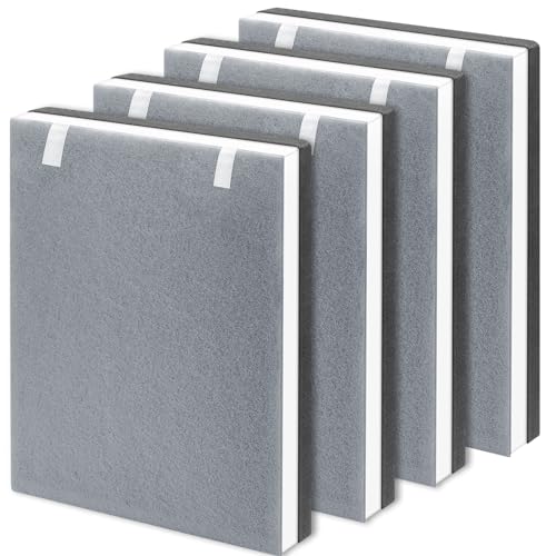 4 Pack Vital 100 Replacement Filter Compatible with LEVOIT Vital 100 Air Purifier, High-Efficiency Activated Carbon Filter Set, Part Number 100-RF - color: 4 Pack