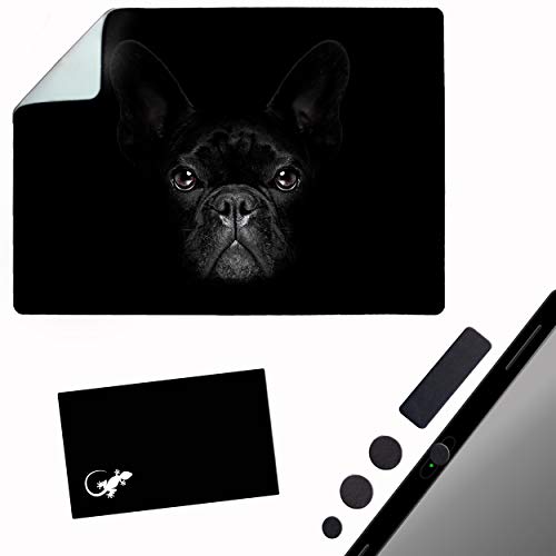 Mouse Pad Adhesive Bottom - Sticks to Any Surface - Portable - Webcam Covers and Screen Cleaner Included (2 Pack - Dog Set) - color: 2 PACK - DOG SET