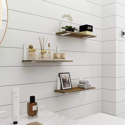 4 Pack - L 6" x H 4" x W1.5, 5mm Thick White L Shelf Bracket, Iron Shelf Brackets, Metal Shelf Brackets, Floating Shelf, Shelf Supports with Screws - size: 6''x4'', style: White 4 Pack
